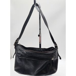 Tignanello Black Leather Shoulder Bag Handbag